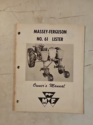 Vintage 1961 MASSEY FERGUSON 61 LISTER OWNER'S  MANUAL - Image 1 of 4