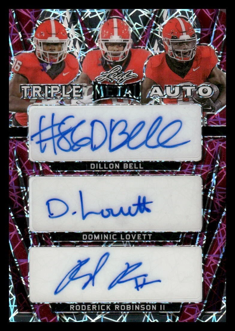 2024 Leaf Metal Laser Pink Dillon Bell Dominic Lovett Robinson II Auto Rc (1/3)