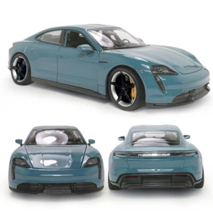 1/24 Scale Porsche Taycan Turbo S Model Car Diecast Toy Cars Collection Blue - Picture 1 of 14