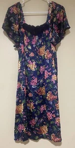 Camicia da notte vintage Vanity Fair donna L slip nero pizzo floreale scuro femminile - Foto 1 di 7