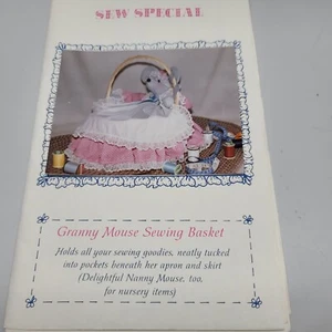 Pattern For Granny Mouse Basket Nursery Sewing Detailed Instructions - Picture 1 of 2