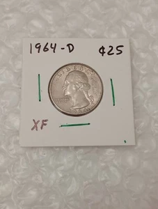 USA 1/4 dólar. Cuarto de plata Washington 1964-D. *XF. 25 centavos - Imagen 1 de 6