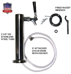 Single Faucet 2 1/2" Draft Beer Tower - D4740SK - Picture 1 of 1