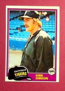 1981 Topps Baseball Card #315 Kirk Gibson