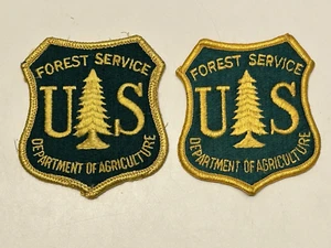 2 neue Vintage United States Department of Agriculture Forest Service Mitarbeiter Aufnäher - Bild 1 von 5