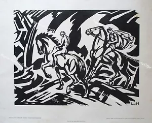 Ludwig von Hofmann Darmstadt Pillnitz Reiter Pferde Akt Erotik nude male riders - Bild 1 von 1