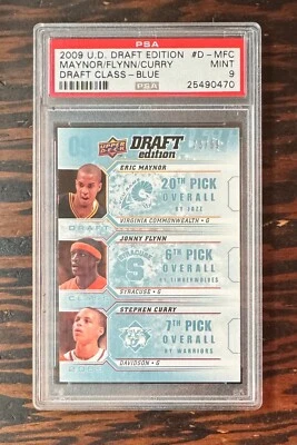 Stephen Curry 2009 U D Draft Edition Class BLUE #D-MFC - PSA 9 - Numbered 73/99 - Image 1 of 2