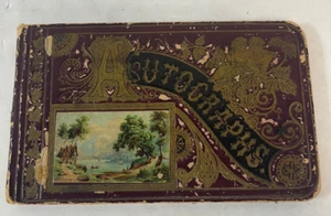 1890s Antique AUTOGRAPH BOOK PERSONAL SIGNATURES - Picture 1 of 9