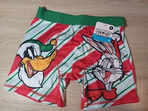 WB Looney Tunes Weihnachtsmütze Bugs und Daffy Boxershorts S 28-30 NEU HANDARBEIT - Bild 1 von 3