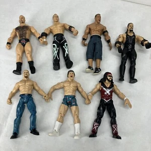 Wrestling Figures Jakks Pacific LOT OF 7 Titan Tron WWE 7" - Picture 1 of 16