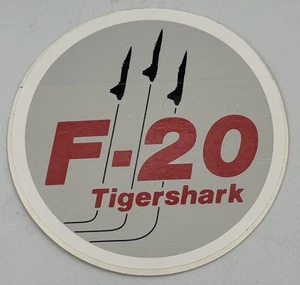 Vintage USAF F-20 Tigershark SQUADRON Sticker 74mm - Picture 1 of 3