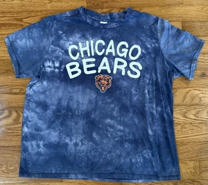 Chicago Bears NFL Football Blue / White Tie-dye T-shirt Women's L - Picture 1 of 6