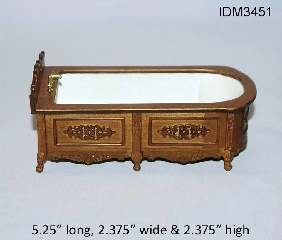IDM VINTAGE STYLE BATH TUB 1:12 SCALE DOLLHOUSE MINIATURES