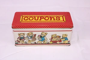 Cupones de lata vintage de oso coleccionables Enesco Lucy & Me LUCY RIGG - Imagen 1 de 3