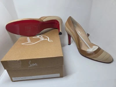 Vtg Christian Louboutin Red Bottom Color Block Heels Pumps Size 8 38 Paris Rare - Image 1 of 4