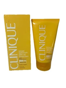New Clinique Broad Spectrum SPF 50 Sunscreen Body Cream White - 5oz/150ml - Picture 1 of 2