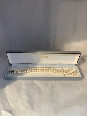 NIKKEN ИСКУССТВЕННЫЙ ЖЕМЧУГ МАГНИТНЫЕ 17» ОЖЕРЕЛЬЕ #1488 - НОВЫЙ В КОРОБКЕ - Изображение 1 из 4