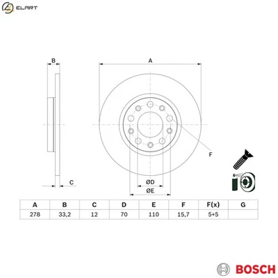 2x BRAKE DISC 0 986 479 G21 FOR JEEP EBT/EBS 2.0L EBU/EBV/LAU 61 2.2L 4cyl 3.2L - Image 1 of 4