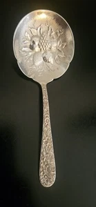 S. KIRK AND SON'S STERLING SILVER BERRY SPOON REPOUSSE, 5in Long - Picture 1 of 5