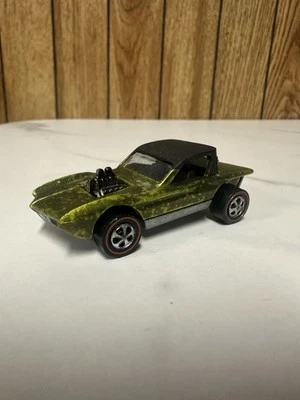 Hot Wheels Redline Python Car 1968 Olive Green Made In USA - Image 1 of 4