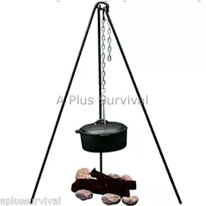 Cast Iron Camp Fire Tripod for Dutch Oven over Firepit - Picture 1 of 1