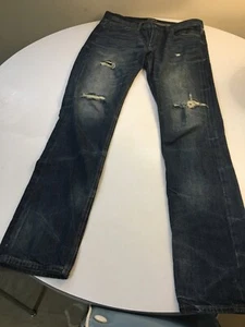 Sz 32/36 Jeans EXPRESS Distressed, Ripped Mens ‘Original Slim ‘Faded,100% Cotton - Picture 1 of 6