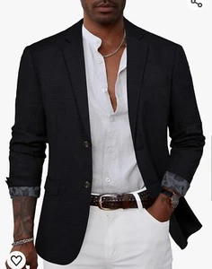 GRACE KARIN Men's Casual Blazer Sport Coat Lightweight 2 Button Suit Jacket XL - Picture 1 of 9