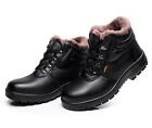 Winter Mens Fur Lined Warm Safety Boots Waterproof Work Steel Toe Cap Snow Shoes