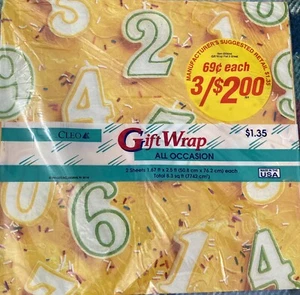 New Vintage Cleo Birthday Anniversary Gift Wrapping Paper - Picture 1 of 2
