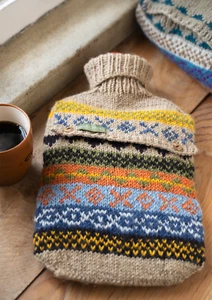 Handknitted Beige Color Woolen Hot Water Bag Cover - Picture 1 of 4