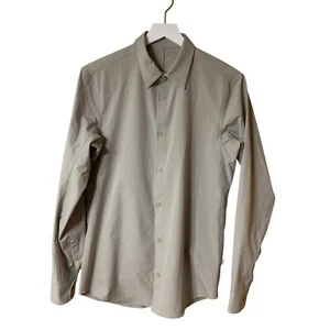 Men's Lululemon L/S Button Down Shirt Taupe Green Please Read - Picture 1 of 7