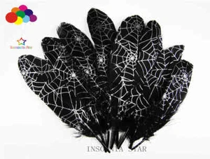 pretty Premium 100pcs 15-20cm/6-8in black Pheasant Beautiful Feather - Picture 1 of 3