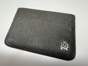dunhill london dark brown genuine leather credit card id wallet made in france - Picture 1 of 12