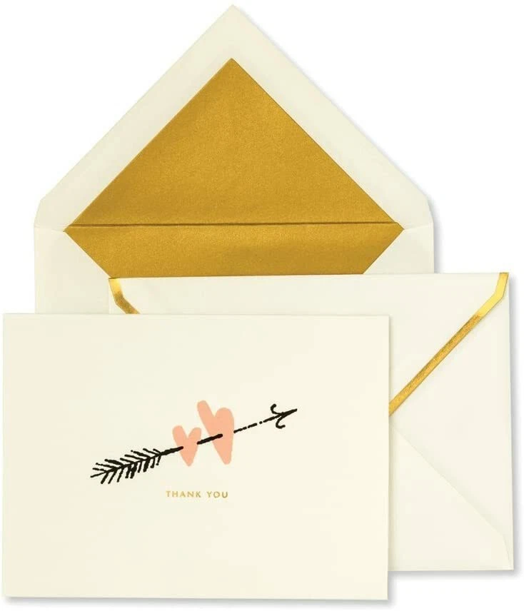 Kate Spade Two Hearts Thank You Card Set of 10 - Image 1 of 1