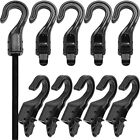 Shock Cord End Hooks  10PCS Black Plastic Bungee Cord Terminal Hooks for Rope 