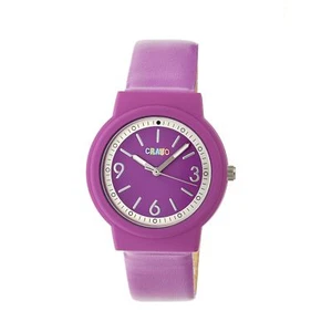 Crayo Vivid Women's Minimalist Fuchsia Strap Quartz Watch CR4706 - Picture 1 of 3