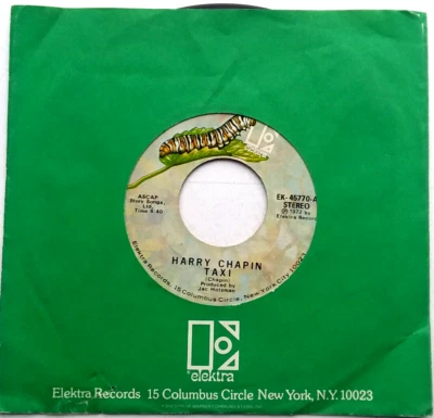 HARRY CHAPIN – Taxi / Empty -7" Single 45rpm  1972 - Elektra EK-45770 SLEEVE - Image 1 of 4