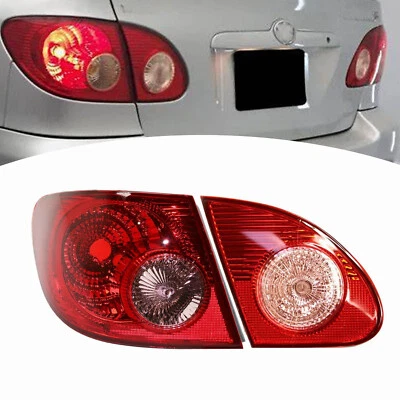 Luces traseras exteriores + internas del lado izquierdo del conductor para Toyota Corolla 2003-2008 lente transparente Foto 1 de 4