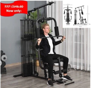 Multifunction Home Gym Weight Training Station Fitness Strength Machine HOMCOM - Picture 1 of 12