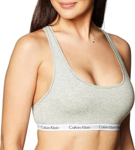 Calvin Klein donna giostra logo foderato bralette grigio erica XL - Foto 1 di 4
