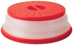 Tovolo Red Collapsible Microwave Food Cover  Vented  Easy Grip  10.5"  BPA Free - Picture 1 of 6