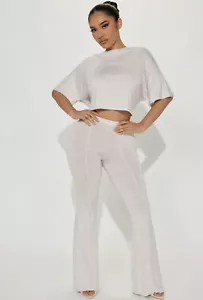 Pants and Blouse Set - Grey L - Picture 1 of 4