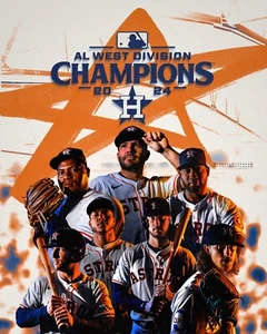 Foto de béisbol de los Astros de Houston 2024 AL West Champions Collage 8x10 MLB - Imagen 1 de 1