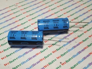 10000uf 10v / CONDENSATORE ELETTROLITICO / PHILIPS / 2 PEZZI (qzty) - Foto 1 di 2