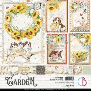 Ciao Bella Farmhouse Garden 12"x 12" Scrapbooking Paper Floral Scrapbooking - Picture 1 of 12
