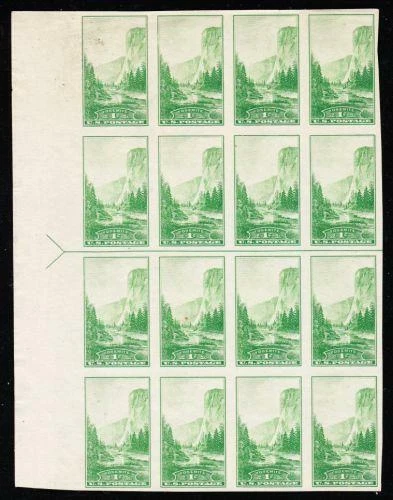 Album Treasures U S Scott # 756  1c Yosemite  Arrow Block of 16 Mint NG - Image 1 of 1