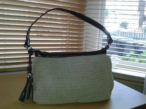 Jones Handbag Taupe with Dark Brown Handle and Edging - Picture 1 of 6