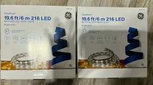 2 boxes GE StayBright 216 LED 19.6 ft Cool Bright White Christmas Tape Lights - Picture 1 of 3
