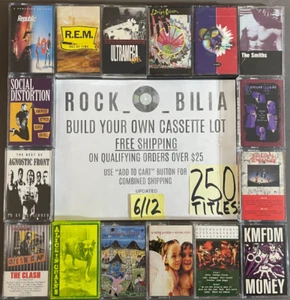 $1 & UP PUNK ALTERNATIVE GRUNGE BUILD YR CASSETTE LOT FREE SHIP ORDERS OVER $25 - Picture 1 of 470