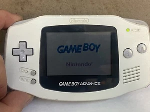 Nintendo Game Boy Advance GBA Console White AGB-001 Extra Happy Feet Game Tested - Picture 1 of 12